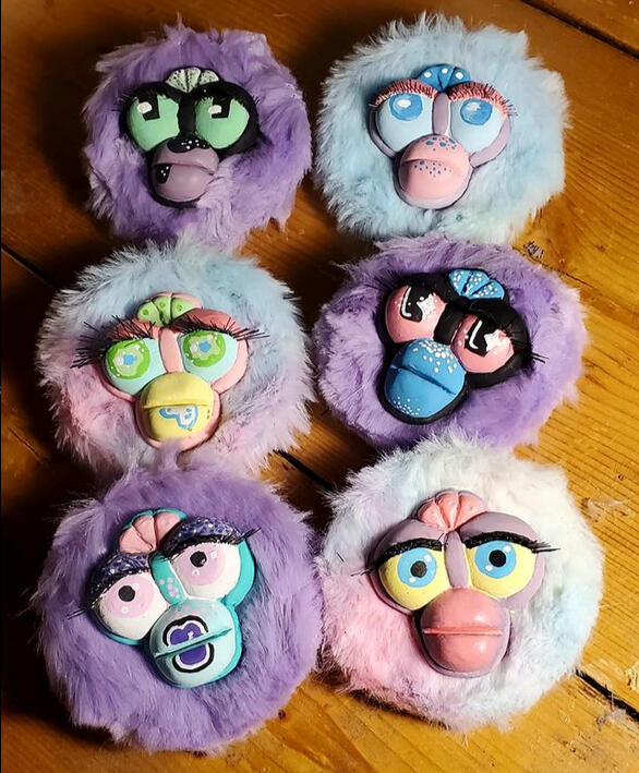 Furby brooches